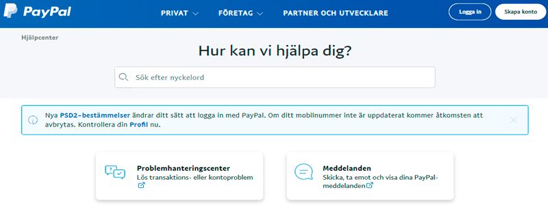 PayPal - support